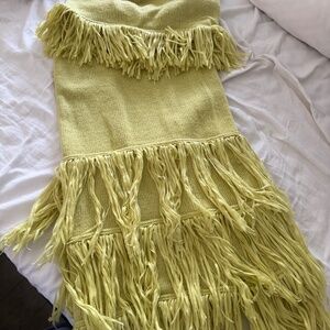 Saylor fringe top and skirt